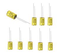 MECCANIXITY 10 condensadores electrolíticos no polarizados de 3.3uF 100 V, condensador divisor de frecuencia de audio de aluminio de 13 mm x 8 mm para proyectos de audio de bricolaje, altavoces de