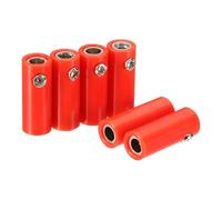MECCANIXITY 10 conectores banana hembra, 4 mm, níquel chapado en cobre, sin soldadura, enchufe tipo banana, adaptador de conector de cable de altavoz para sistema de sonido, color rojo