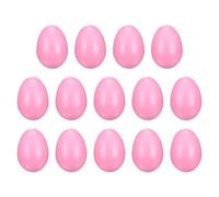 MECCANIXITY 14 huevos de plástico, musicales, maracas, instrumentos de percusión de mano para manualidades, pintura, música, aprendizaje, Pascua, fiesta, actuación, color rosa