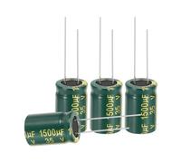 MECCANIXITY 16 condensadores electrolíticos de alta frecuencia 1500UF 35V con cables radiales de aluminio de 13 x 20 mm de alta corriente ondulada de baja impedancia