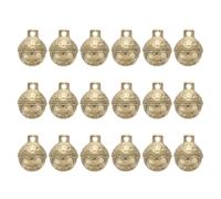 MECCANIXITY 18 cascabeles de latón vintage, cascabeles pequeños de 18 mm para manualidades, decoración rústica, mini campana tibetana para manualidades, campanillas de viento, perro, gato, mascota