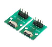MECCANIXITY 2 conectores FFC FPC de 10 pines de 0,5 mm a 2,54 mm, adaptador de tira de doble fila macho, placa convertidora PCB para televisores LCD, cámaras digitales, portátiles
