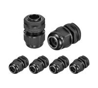 MECCANIXITY 2 prensaestopas M32, 6 agujeros de nailon IP68, conector de agarre de cable de alivio de tensión, conector de cable eléctrico ajustable para cable de 3.5-7 mm de diámetro, color negro