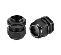 MECCANIXITY 2 prensaestopas M40, 2 agujeros de nailon IP68, conector de agarre de cable de alivio de tensión, conector de cable eléctrico ajustable para cable de 7 a 10 mm de diámetro, color negro