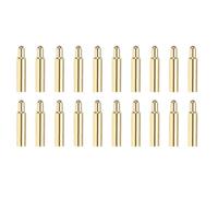 MECCANIXITY 20 pines de 15 mm de longitud con resorte, 2,2 mm de diámetro, cobre chapado en oro, dedal, sondas de prueba de corriente, conector de repuesto para conducción eléctrica