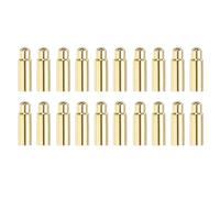 MECCANIXITY 20 pines de 6,5 mm de longitud con resorte, 2 mm de diámetro, chapado en oro, cabezal de cobre, dedal, sondas de prueba de corriente, conector de repuesto para conducción eléctrica