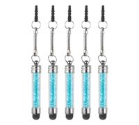 MECCANIXITY 5 lápices capacitivos para pantallas táctiles, mini bolígrafos capacitivos de diamante de cristal para todos los dispositivos de pantalla táctil, azul claro