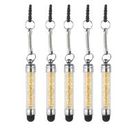 MECCANIXITY 5 lápices capacitivos para pantallas táctiles, mini bolígrafos capacitivos de diamante de cristal para todos los dispositivos de pantalla táctil, color amarillo