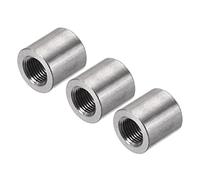 MECCANIXITY Acoplamiento de soldadura 304 acero inoxidable 1/8 NPT hembra medio roscado tubo soldable tanque de combustible accesorios conector 3 unids