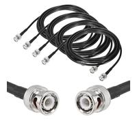 MECCANIXITY Cable coaxial RG58 con conectores BNC macho a BNC macho, 50 ohmios, 12 pies, 4 unidades