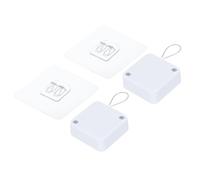 MECCANIXITY Cierrapuertas automático con sensor sin perforaciones, 0.04 x 39 pulgadas, cable retráctil con bloqueo de seguridad adhesivo de doble cara, terminal de arco para puertas de oficina en