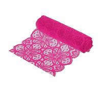 MECCANIXITY Cinta de encaje de 5 yardas, 7 pulgadas, encaje de flores para manualidades, envoltorios de regalo, diademas, boda, rojo rosa