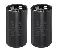 MECCANIXITY Condensador CD60 108-130 UF/Mfd, 250 VCA CD60 Condensador de arranque de motor para ventilador eléctrico, bomba de pozo de arranque (negro, paquete de 2)