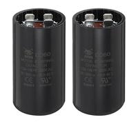MECCANIXITY Condensador CD60 124-149 UF/Mfd, 250 VCA CD60 Condensador de arranque de motor para ventilador eléctrico Bomba de pozo de arranque (negro, paquete de 2)