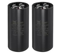 MECCANIXITY Condensador CD60 145-175 UF/Mfd, 250 VCA CD60 Condensador de arranque de motor para ventilador eléctrico, bomba de pozo de arranque (negro, paquete de 2)