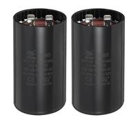 MECCANIXITY Condensador CD60 233-280 UF/Mfd, 250 VCA CD60 Condensador de arranque de motor para ventilador eléctrico, bomba de pozo de arranque (negro, paquete de 2)