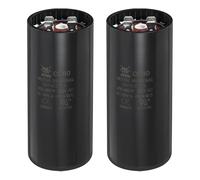 MECCANIXITY Condensador CD60 400-480 UF/Mfd, 250 VCA CD60 Condensador de arranque de motor para ventilador eléctrico, bomba de pozo de arranque (negro, paquete de 2)