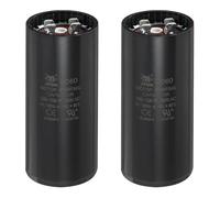 MECCANIXITY Condensador CD60 590-708 UF/Mfd, 250 VCA CD60 Condensador de arranque de motor para ventilador eléctrico, bomba de pozo de arranque (negro, paquete de 2)