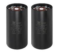 MECCANIXITY Condensador CD60 645-774 UF/Mfd, 250 VCA CD60, condensador de arranque de motor para ventilador eléctrico, bomba de pozo de arranque (negro, paquete de 2)