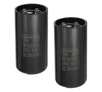 MECCANIXITY Condensador de funcionamiento del motor CD60, 590-708uf/MFD AC250V, condensador de arranque de funcionamiento 50-60Hz universal para motor eléctrico, negro 53 x 110 mm, paquete de 2