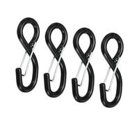 MECCANIXITY Correa de trinquete con gancho en S con carga de pestillo, 1760 libras para correa de amarre de 1 pulgada, para coche, camión, remolque, paquete de 4