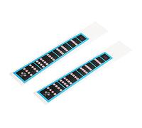 MECCANIXITY Guía de dedos para violín, calcomanías para diapasón de violín, etiquetas de guía de diapasón, marcadores negros para violines de 1/4 para principiantes, paquete de 2