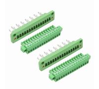 MECCANIXITY Juego de 2 conectores de bloque de terminales de tornillo enchufables de 15 pines de 3,5 mm, PA66 300 V 8 A a través de la pared, conectores de terminal PCB para módulos de alimentación de