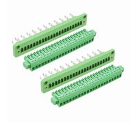 MECCANIXITY Juego de 2 conectores de bloque de terminales de tornillo enchufables de 22 pines de 3,5 mm, PA66 300 V 8 A, conectores de terminal PCB a través de la pared para módulos de alimentación de