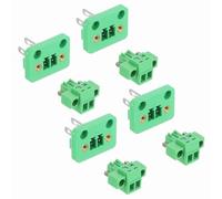 MECCANIXITY Juego de 4 conectores de bloque de terminales de tornillo enchufables de 2 pines de 3,81 mm, PA66 300 V 8 A, conectores de terminal PCB a través de la pared, cable 26-14 AWG para módulos