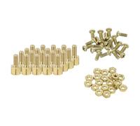 MECCANIXITY M2.5 - Juego de 20 tuercas espaciadoras hexagonales de latón macho, juego de 20 tuercas de tornillo de columna hexagonal M2.5 x 5+6, separador roscado para placa base Raspberry Pi PCB DIY