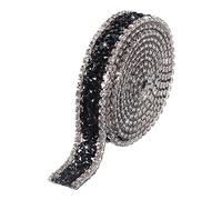 MECCANIXITY Rollo de cinta autoadhesiva de diamantes de imitación de 1 yarda de 15 mm para proyectos de arte y manualidades, coches, teléfonos, decoraciones de cumpleaños, color negro