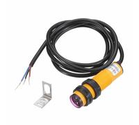 MECCANIXITY Sensor fotoeléctrico E3F-DS30C4, 300 mA DC6-36 V M18, sensor de interruptor fotoeléctrico de reflexión difusa, distancia de detección de 3 líneas, 7-30 cm, NPN NO, con soporte de montaje