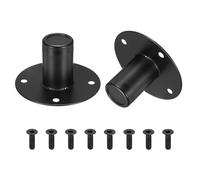 MECCANIXITY Soporte para altavoz, 4.25 x 2.36 pulgadas, soporte superior de metal para altavoz, adaptadores de montaje en poste para bricolaje, cine en casa, estudio, gabinete, poste, color negro