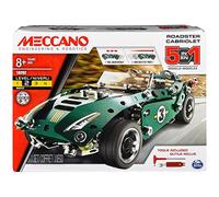 MECCANO - 5 Modelos CABRIOLET RETROFRICCIÓN - Juego Construccion con 174 Piezas, 1 Motor de Retro Fricción Y 2 Herramientas - Kit de construccion para niños - 6040176 - Juguetes Niños 8 años +