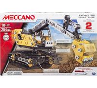 Meccano Construction Digger Juego de construcción de varios modelos de vehículos 254pieza(s) - Juegos de construcción (Juego de construcción de varios modelos de vehículos, 10 año(s), 254 pieza(s), Negro, Metálico, Amarillo, Metal, 360°) , color/modelo surtido