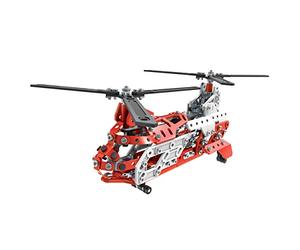 Meccano Helicopter 20 Model Set - juegos de construcción (Vehicle erector set, 8 año(s), 406 pieza(s), Negro, Rojo, Plata, Color blanco, Metal, De plástico, China)