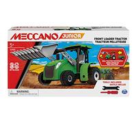 MECCANO JUNIOR-TRACTOR juguete con cargador frontal con piezas móviles y herramientas reales, kit de construcción de maqueta, juguetes STEM para niños a partir de 5años - 6064178-Juguetes Niños 5años+