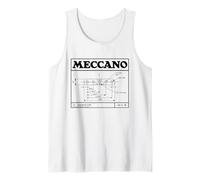 Meccano Models Tira de Cinco Agujeros Dibujo Técnico Retro Camiseta sin Mangas