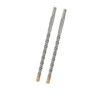 Meccion Broca SDS Plus para Martillo, 10mm x 200mm x 2pcs, Professional Brocas Hormigon con 4 Filos de Corte - Para Hacer Agujeros en el Hormigón, Piedra, Granito, Ladrillo, Mampostería