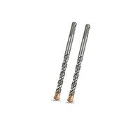 Meccion Broca SDS Plus para Martillo, 12mm x 160mm x 2pcs Professional Brocas Hormigon con 4 Filos de Corte - Para Hacer Agujeros en el Hormigón, Piedra, Granito, Ladrillo, Mampostería
