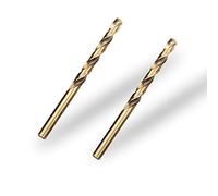 Meccion HSS-Co 2pcs 7.5mm Brocas Helicoidales para Metal, Acero Inoxidable, Madera, Plástico y Hierro