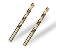 Meccion HSS-Co 2pcs 9.5mm Brocas Helicoidales para Metal, Acero Inoxidable, Madera, Plástico y Hierro