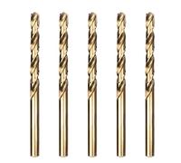 Meccion HSS-Co 5pcs 6.0mm Brocas Helicoidales para Metal, Acero Inoxidable, Madera, Plástico y Hierro