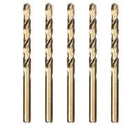 Meccion HSS-Co 5pcs 6.5mm Brocas Helicoidales para Metal, Acero Inoxidable, Madera, Plástico y Hierro