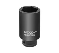 Meccion Llave de Vaso de Impacto 30mm de Entrada 1/2", Trabajos Pesados Cr-Mo Vaso Hexagonal, 63 mm de Longitud