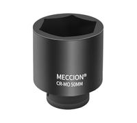 Meccion Llave de Vaso de Impacto 50mm de Entrada 1/2", Trabajos Pesados Cr-Mo Vaso Hexagonal, 63 mm de Longitud