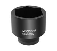 Meccion Llave de Vaso de Impacto 65mm de Entrada 3/4", Trabajos Pesados Cr-Mo Vaso Hexagonal, 63 mm de Longitud