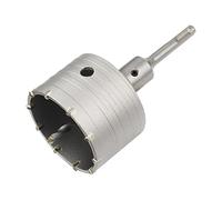 Meccion Sierra Corona Perforadora con Puntas de Carburo y 110mm SDS Plus Adaptador, Cortador de Orificios Huecos de Rendimiento para Ladrillo, Hormigón, Muro de Piedra de Cemento