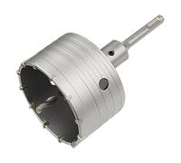 Meccion Sierra Corona Perforadora con Puntas de Carburo y 110mm SDS Plus Adaptador, Cortador de Orificios Huecos de Rendimiento para Ladrillo, Hormigón, Muro de Piedra de Cemento