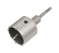 Meccion Sierra Corona Perforadora con Puntas de Carburo y 110mm SDS Plus Adaptador, Cortador de Orificios Huecos de Rendimiento para Ladrillo, Hormigón, Muro de Piedra de Cemento